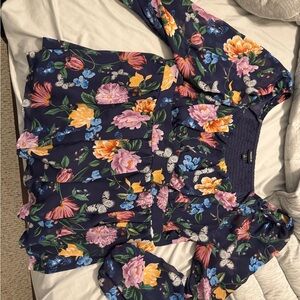 Torrid Navy Smocked Waistband